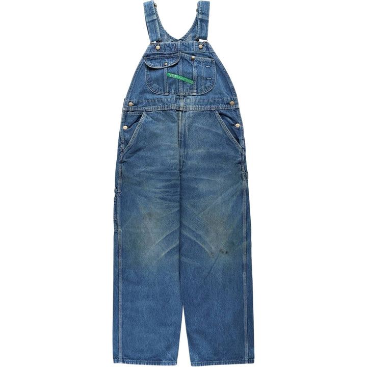 90'S Key denim overalls, men's size W37 (approx.), vintage. cotton blue type Vintage Second Hand