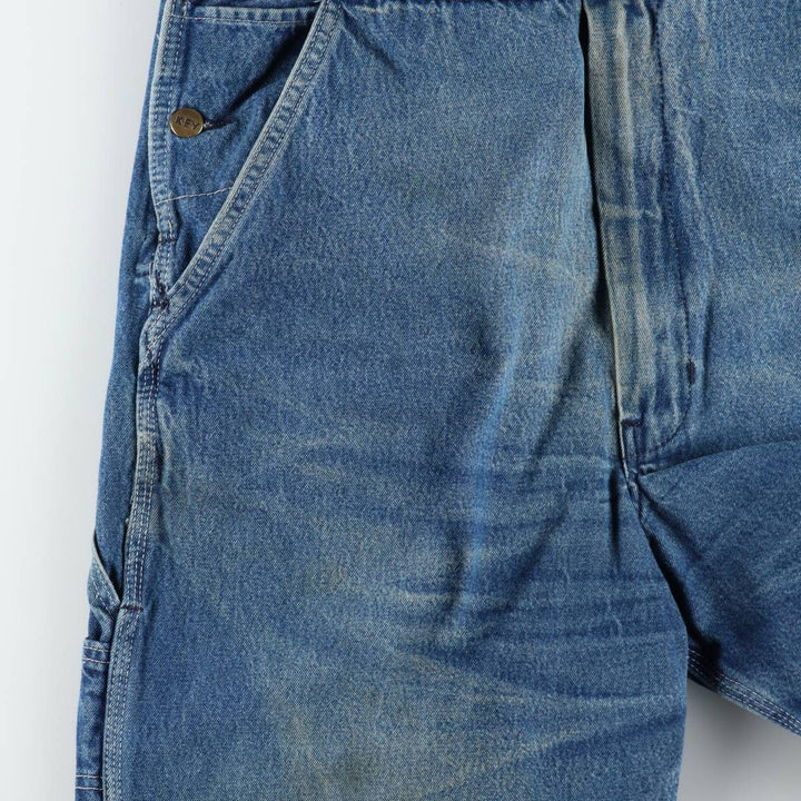 90'S Key denim overalls, men's size W37 (approx.), vintage. cotton blue type Vintage Second Hand