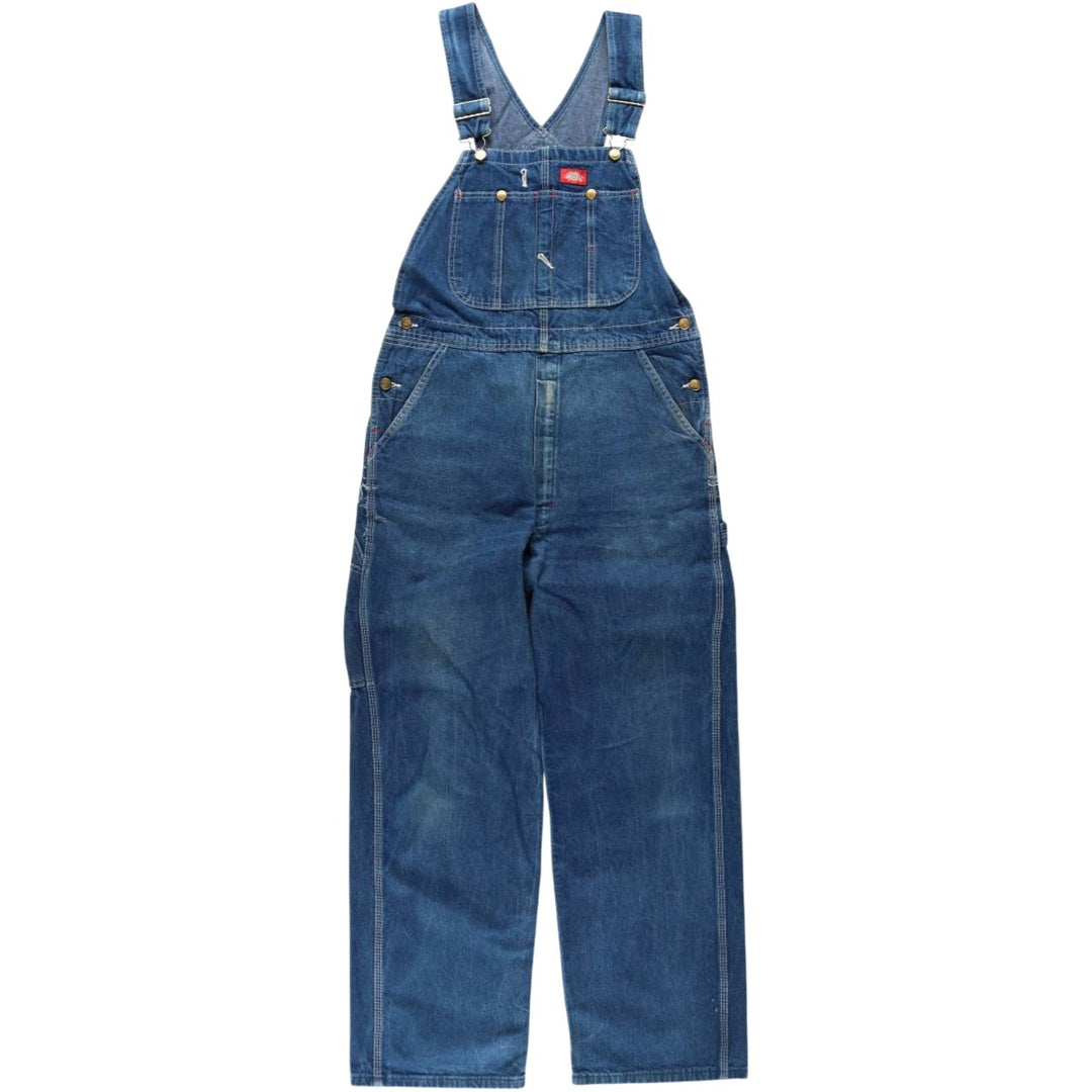 Dickies denim overalls for men, equivalent to w36 unclear blue type Vintage Second Hand