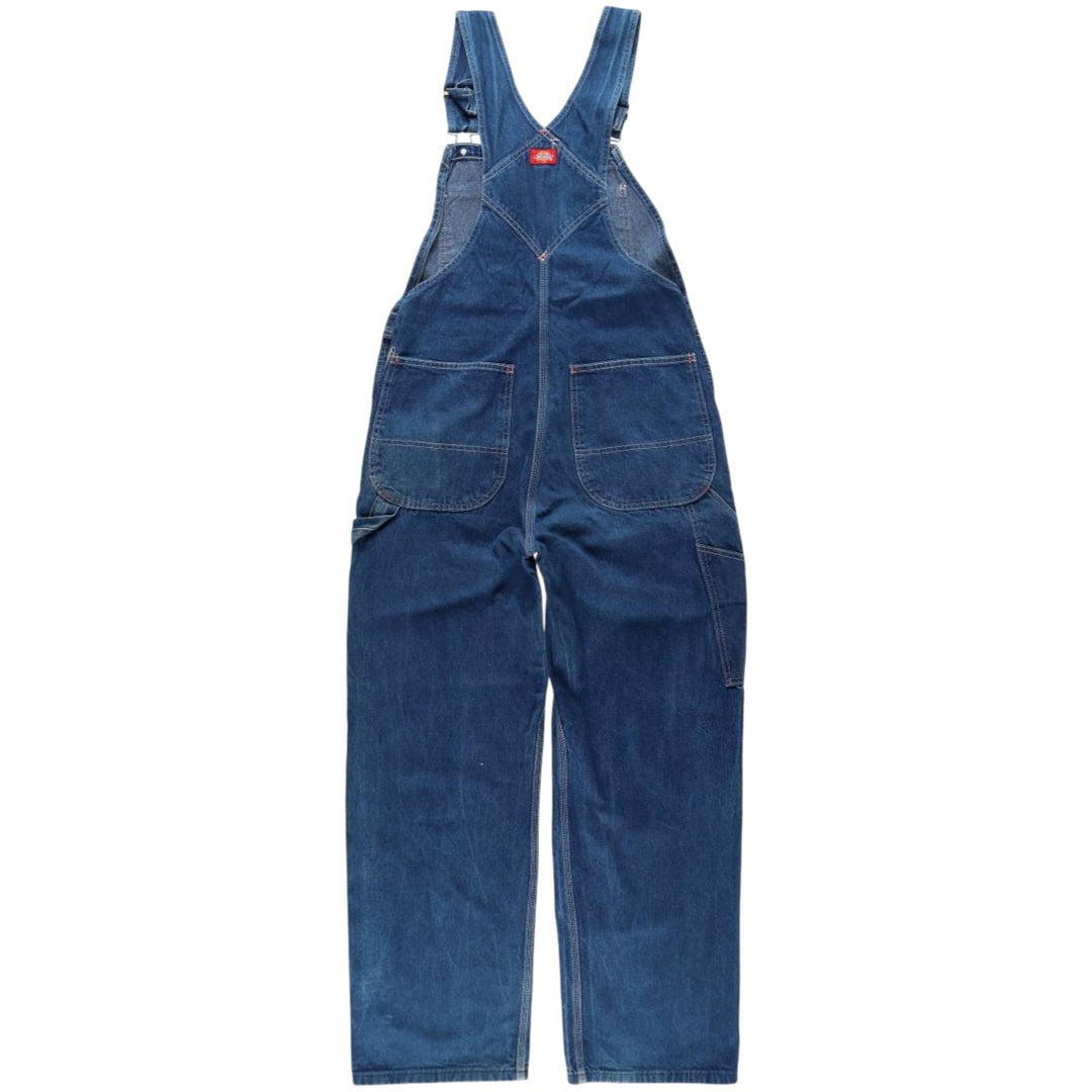 Dickies denim overalls for men, equivalent to w36 unclear blue type Vintage Second Hand