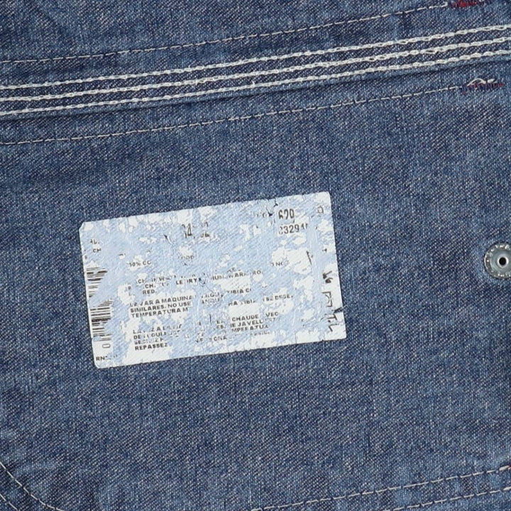 Dickies denim overalls for men, equivalent to w36 unclear blue type Vintage Second Hand