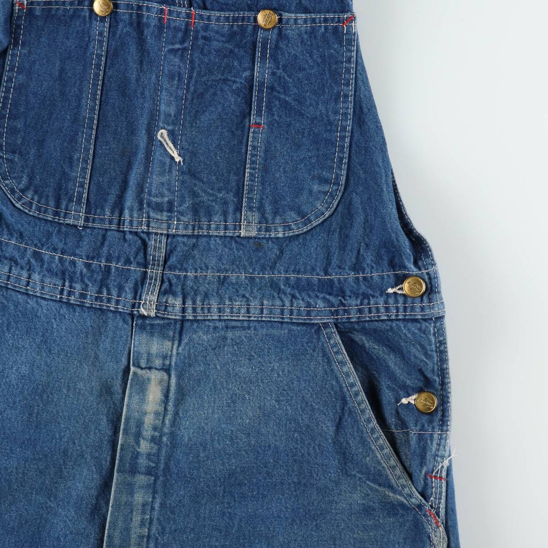 Dickies denim overalls for men, equivalent to w36 unclear blue type Vintage Second Hand