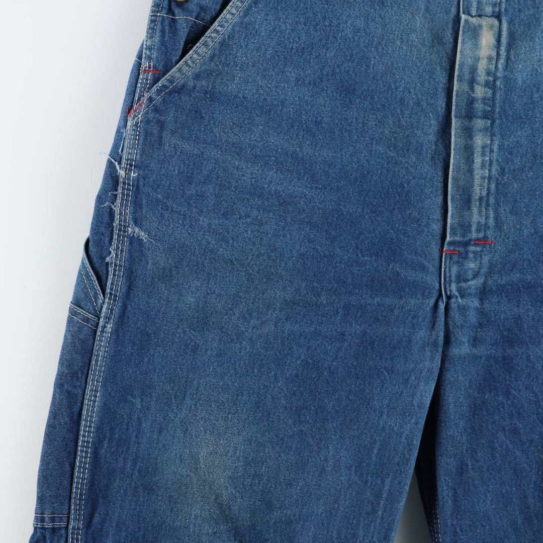 Dickies denim overalls for men, equivalent to w36 unclear blue type Vintage Second Hand