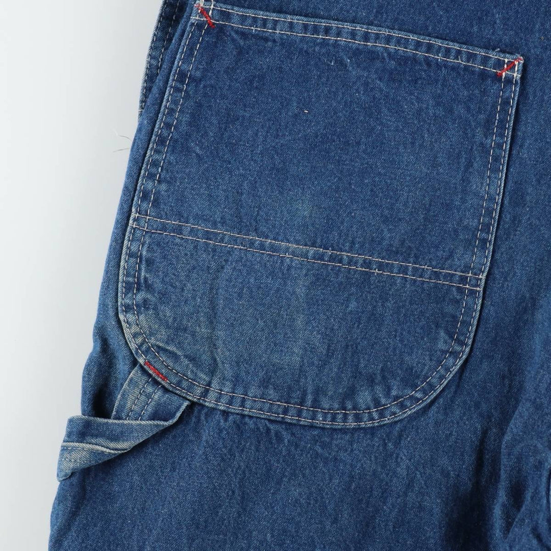 Dickies denim overalls for men, equivalent to w36 unclear blue type Vintage Second Hand
