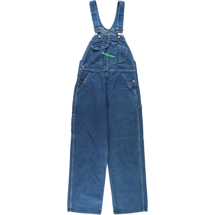 90'S Key denim overalls, men's size W32 (approx.) cotton blue type Vintage Second Hand