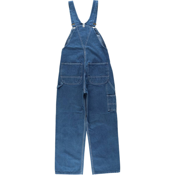 90'S Key denim overalls, men's size W32 (approx.) cotton blue type Vintage Second Hand