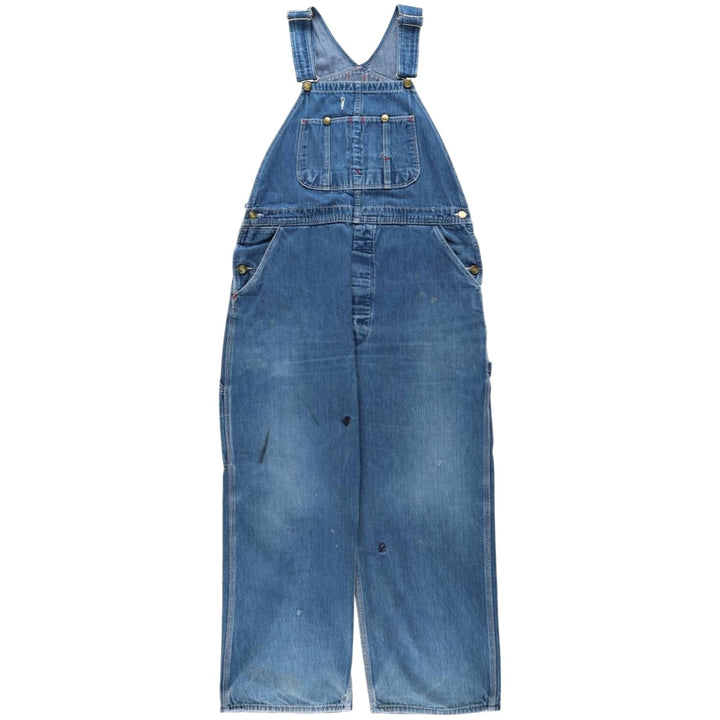 Vintage 80s-90'S Dickies denim overalls, men's size W37 cotton blue type Vintage Second Hand