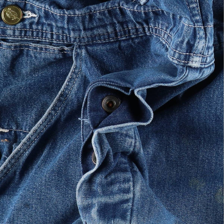 Vintage 80s-90'S Dickies denim overalls, men's size W37 cotton blue type Vintage Second Hand