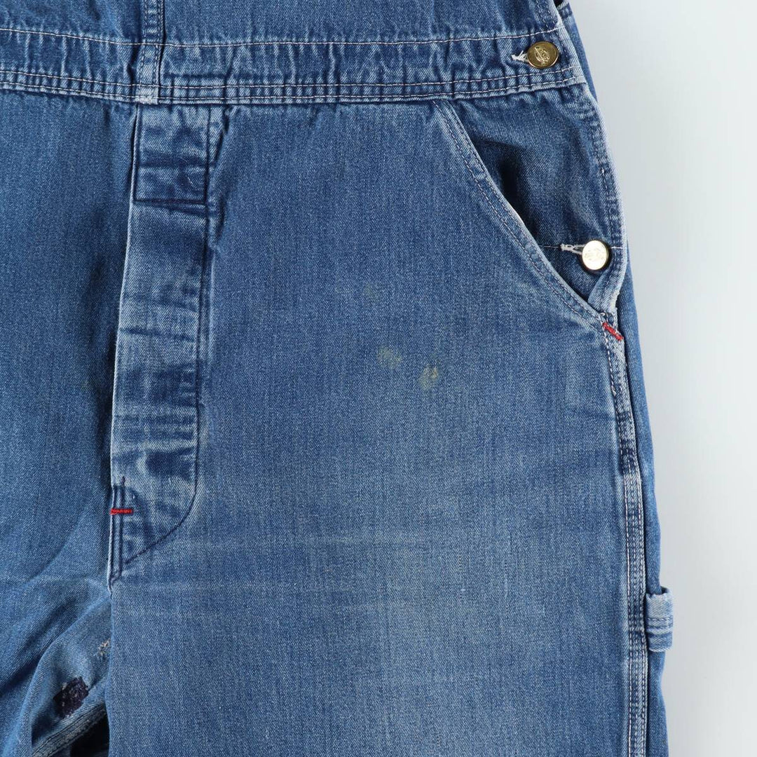 Vintage 80s-90'S Dickies denim overalls, men's size W37 cotton blue type Vintage Second Hand