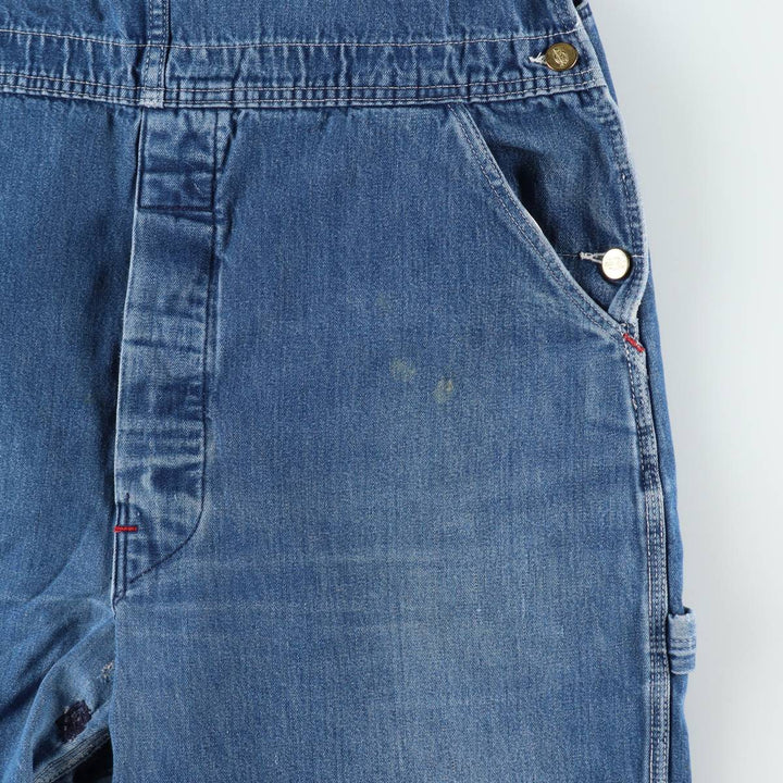 Vintage 80s-90'S Dickies denim overalls, men's size W37 cotton blue type Vintage Second Hand