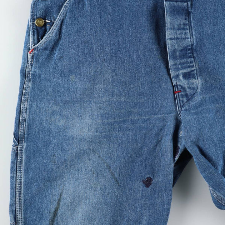 Vintage 80s-90'S Dickies denim overalls, men's size W37 cotton blue type Vintage Second Hand