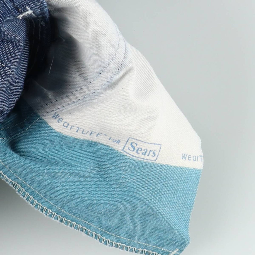 Sears denim overalls, men's size W36 (approx.), vintage. cotton blue type Vintage Second Hand