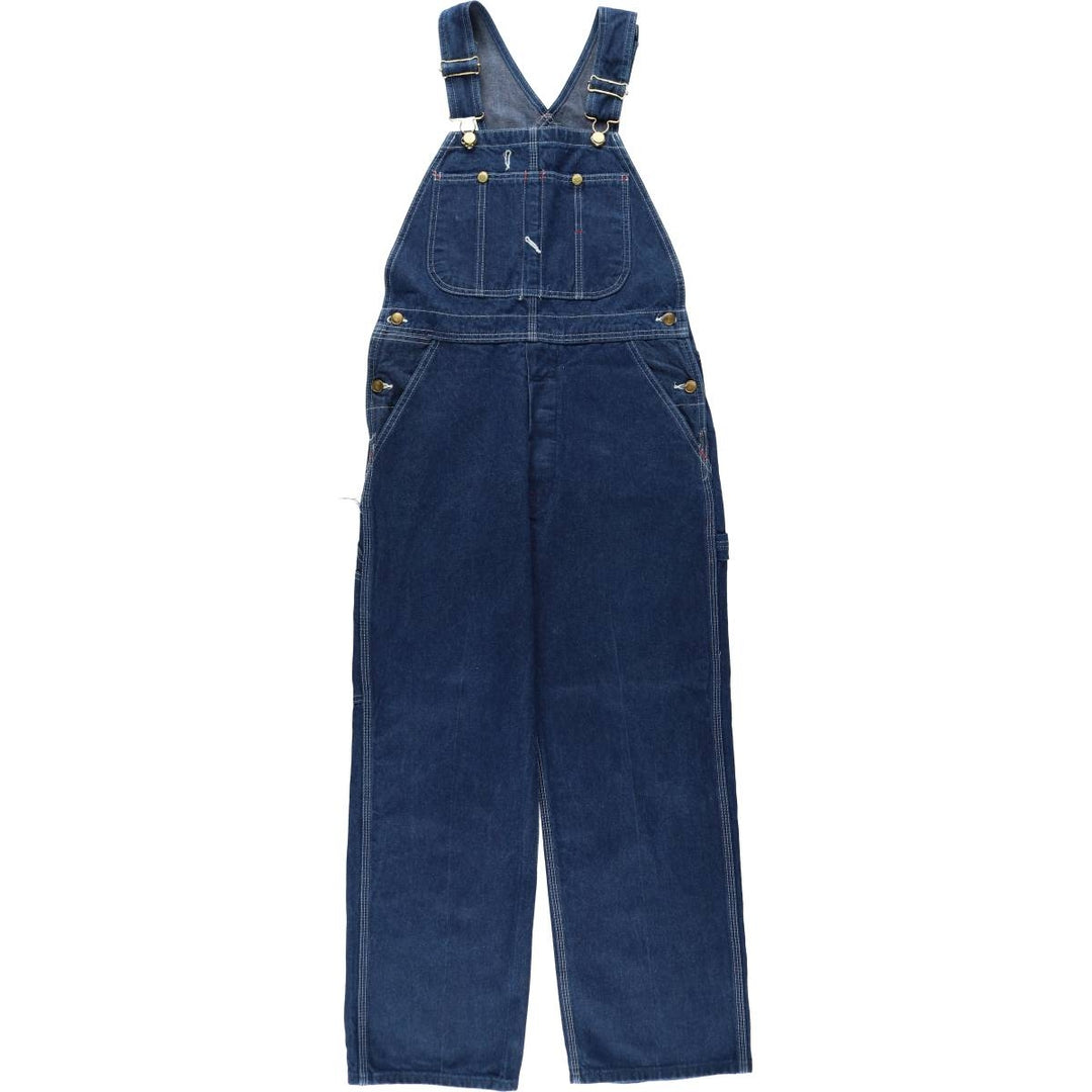 1990'S Dickies denim overalls, men's size W33 (approx.), vintage. unclear navy blue type Vintage Second Hand