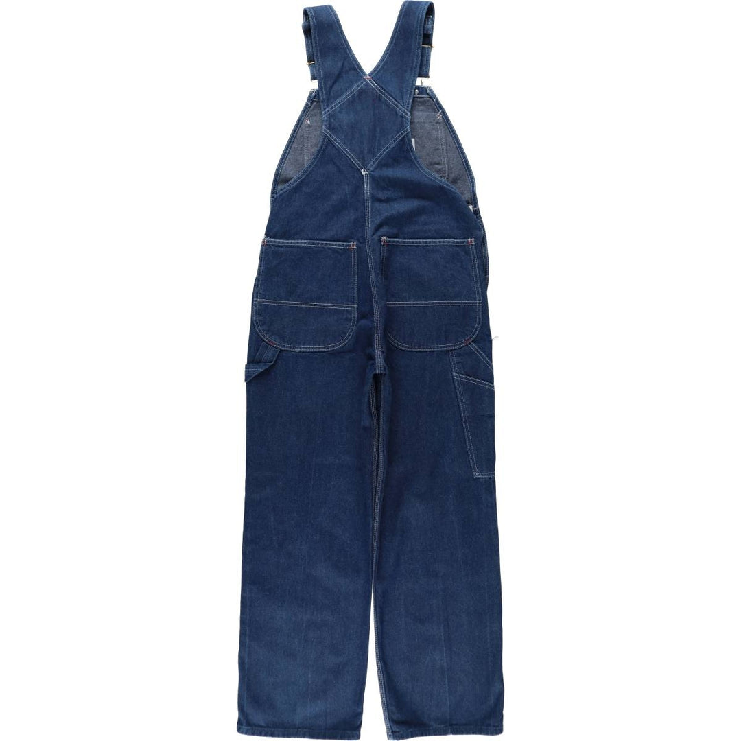 1990'S Dickies denim overalls, men's size W33 (approx.), vintage. unclear navy blue type Vintage Second Hand