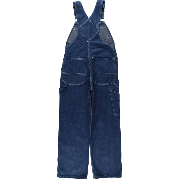 1990'S Dickies denim overalls, men's size W33 (approx.), vintage. unclear navy blue type Vintage Second Hand