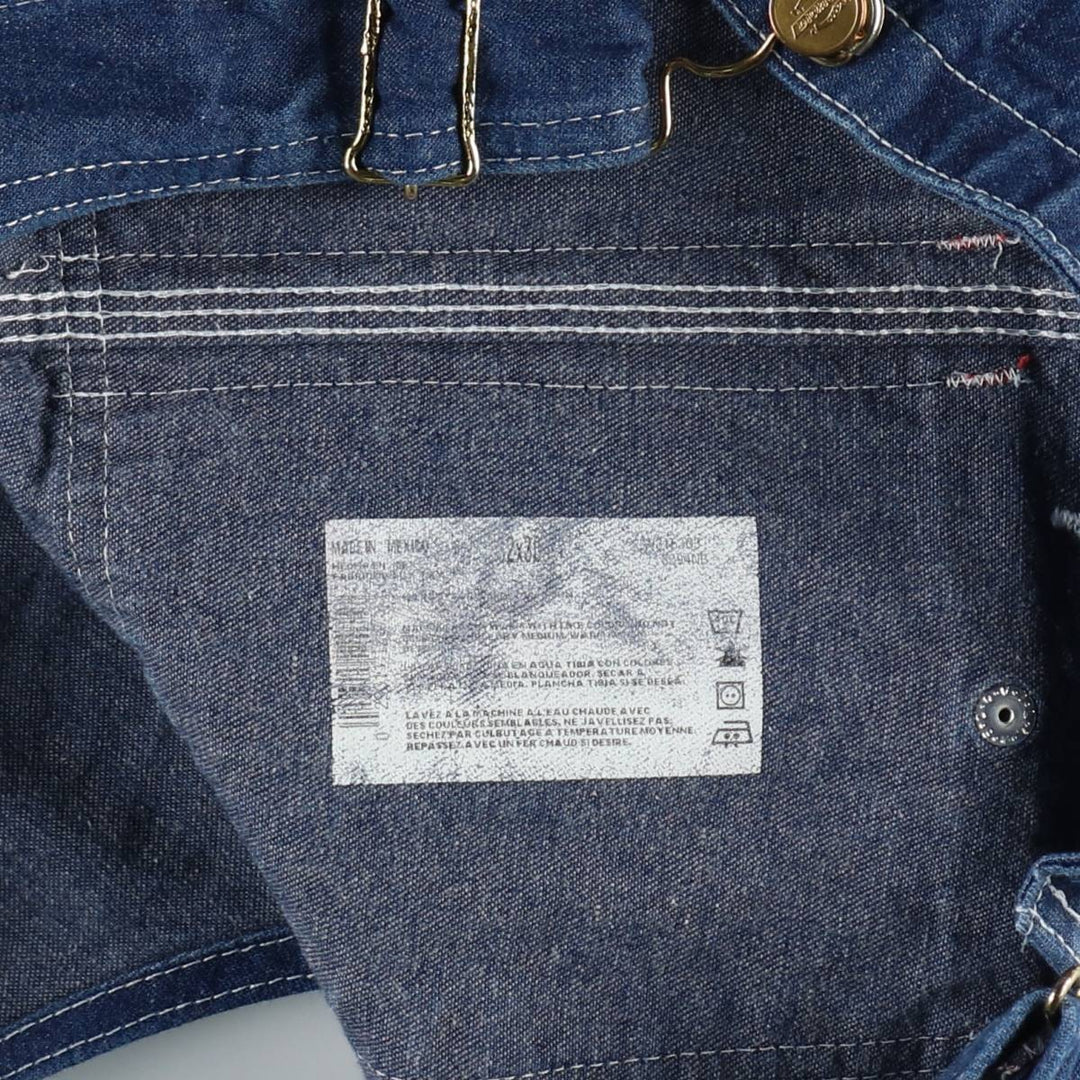 1990'S Dickies denim overalls, men's size W33 (approx.), vintage. unclear navy blue type Vintage Second Hand