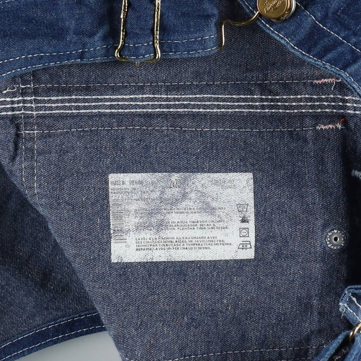 1990'S Dickies denim overalls, men's size W33 (approx.), vintage. unclear navy blue type Vintage Second Hand