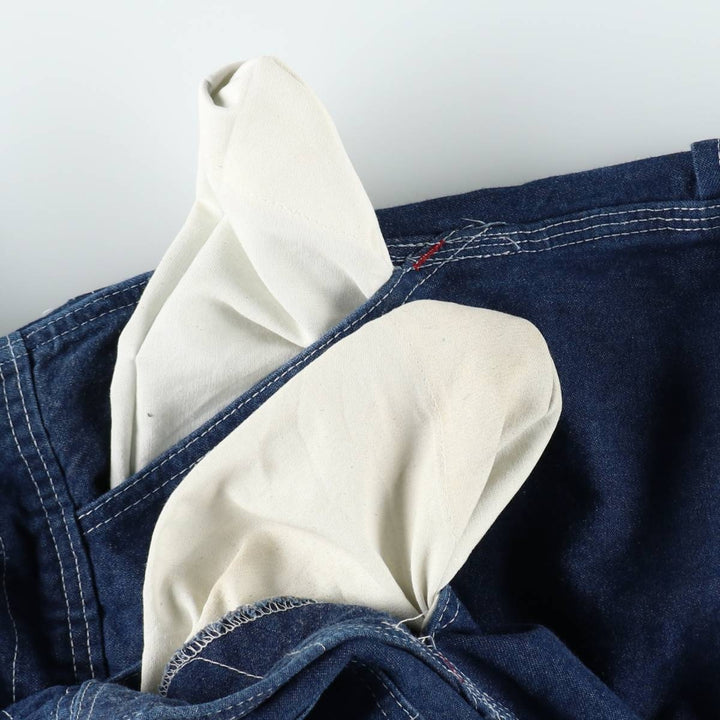 1990'S Dickies denim overalls, men's size W33 (approx.), vintage. unclear navy blue type Vintage Second Hand