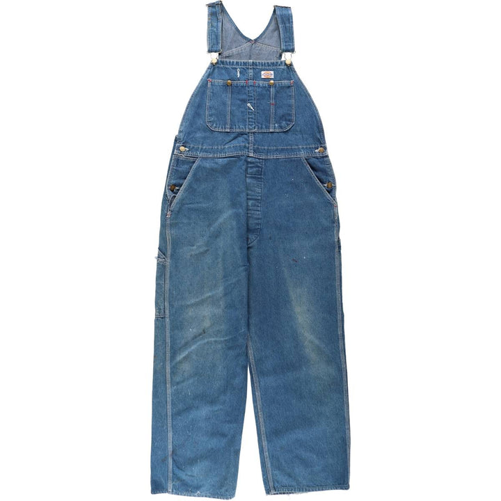 Dickies denim overalls for men, equivalent to w37 cotton blue type Vintage Second Hand