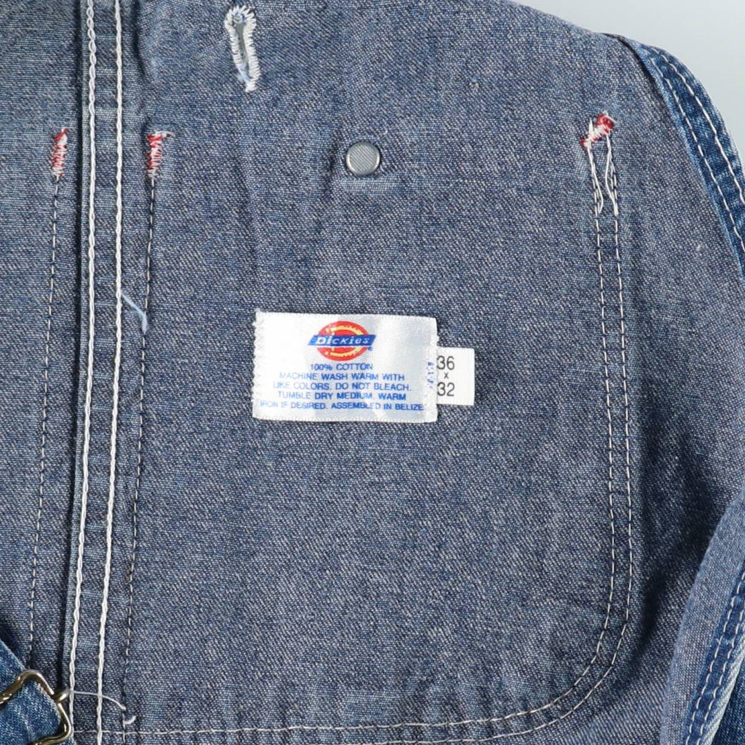 Dickies denim overalls for men, equivalent to w37 cotton blue type Vintage Second Hand