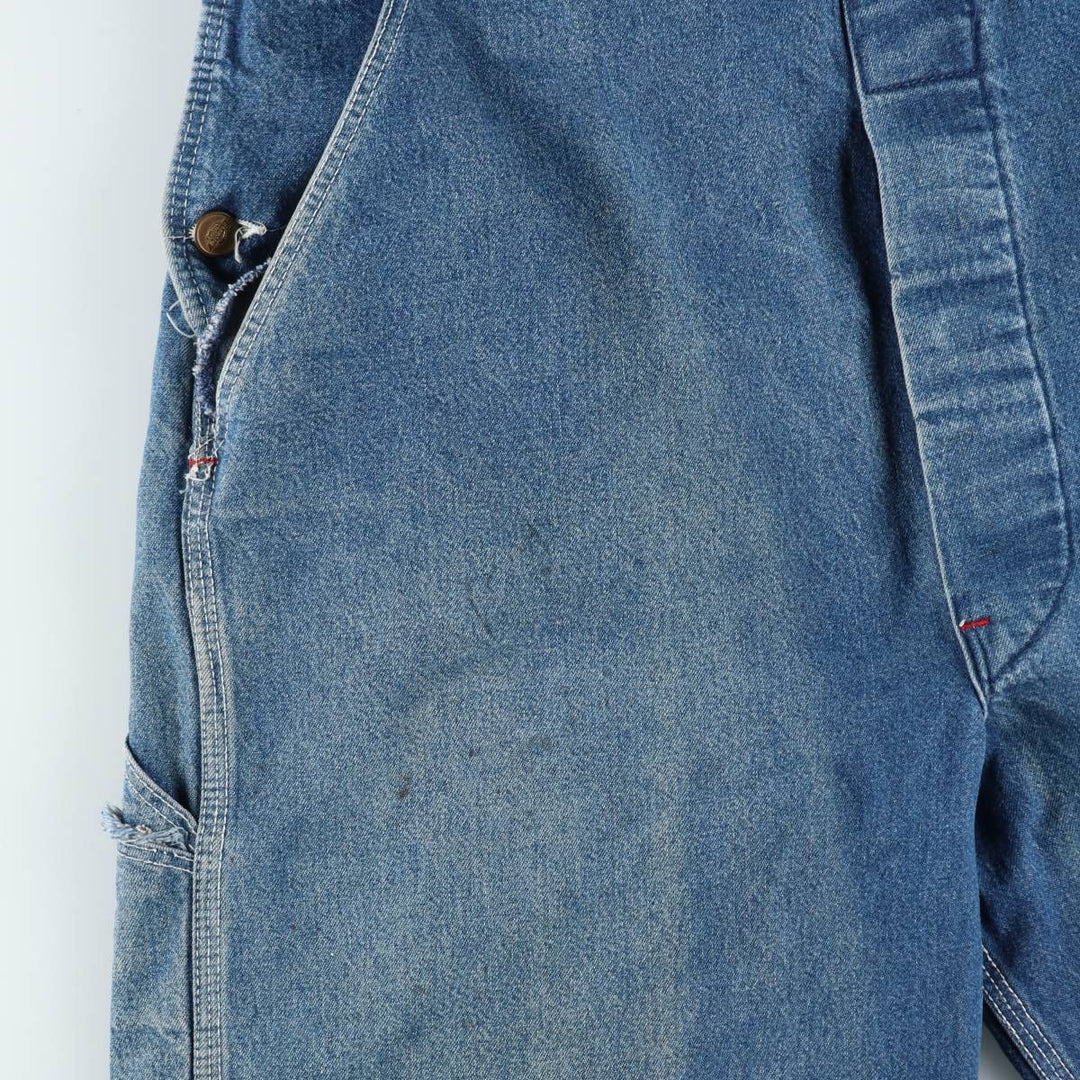 Dickies denim overalls for men, equivalent to w37 cotton blue type Vintage Second Hand