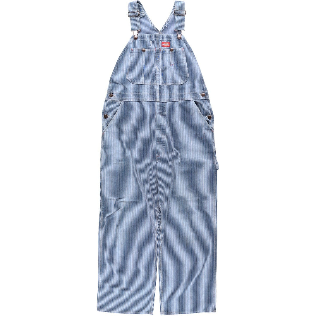 Dickies hickory stripe overalls, made in the USA, men's size W36 (approx.). cotton blue type Vintage Second Hand