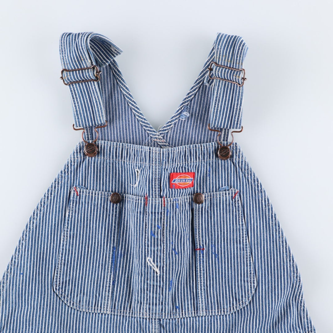 Dickies hickory stripe overalls, made in the USA, men's size W36 (approx.). cotton blue type Vintage Second Hand
