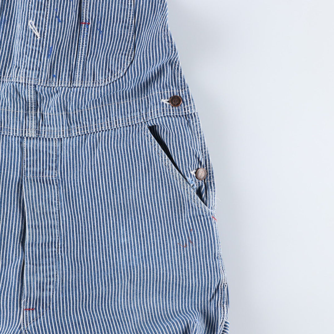 Dickies hickory stripe overalls, made in the USA, men's size W36 (approx.). cotton blue type Vintage Second Hand