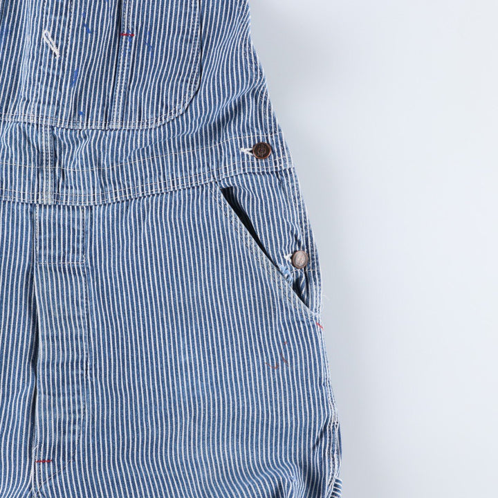 Dickies hickory stripe overalls, made in the USA, men's size W36 (approx.). cotton blue type Vintage Second Hand