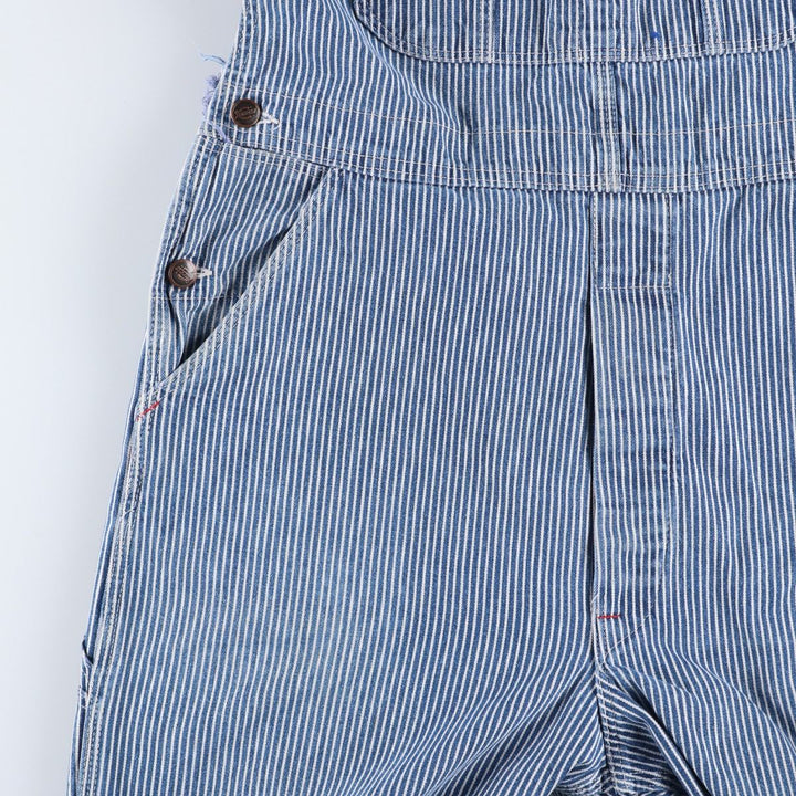Dickies hickory stripe overalls, made in the USA, men's size W36 (approx.). cotton blue type Vintage Second Hand