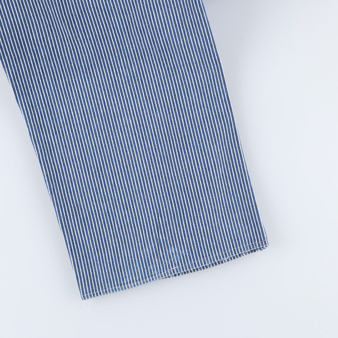 Dickies hickory stripe overalls, made in the USA, men's size W36 (approx.). cotton blue type Vintage Second Hand