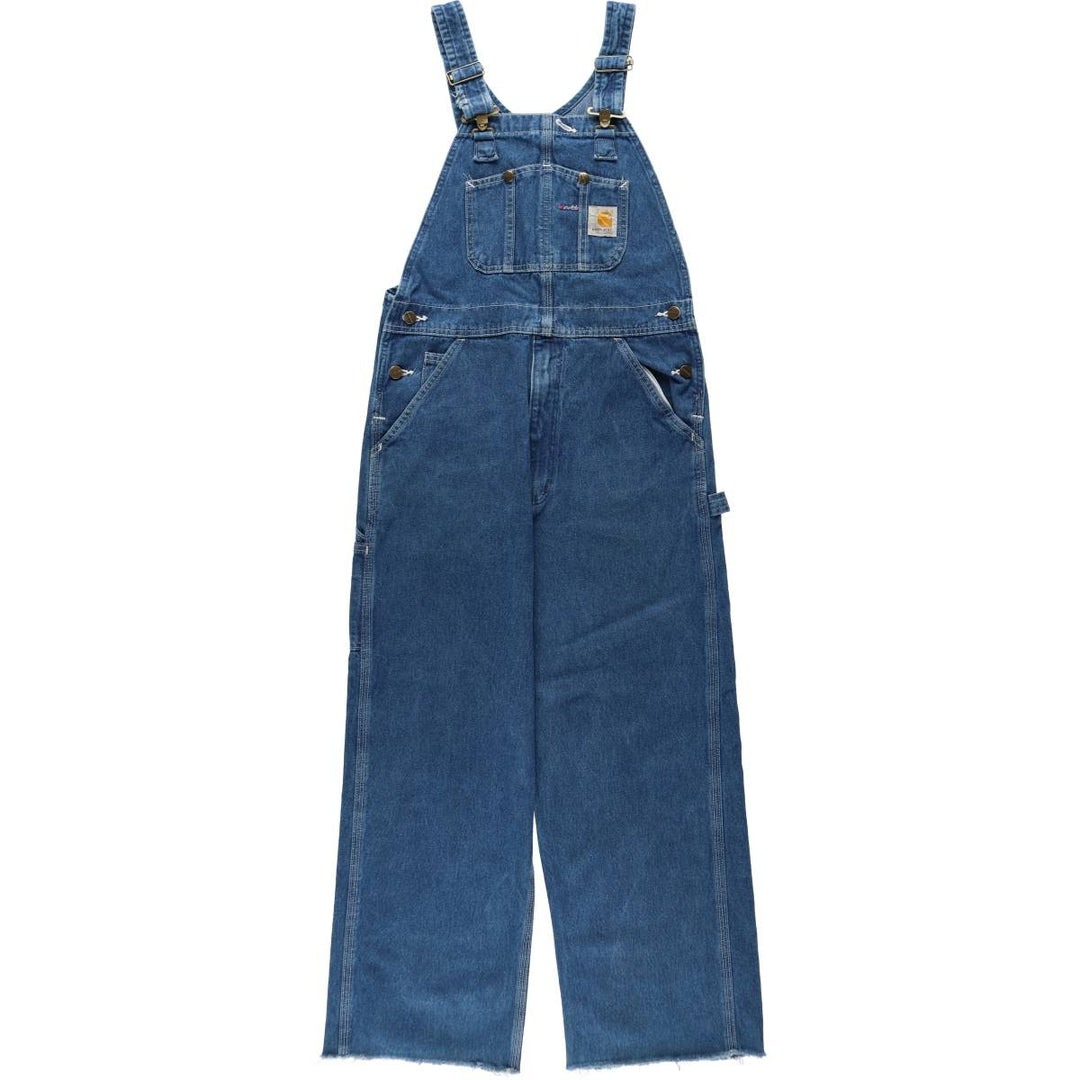 Carhartt Cut-off Denim Overalls, Men's Size W32 (approx.) unclear blue type Vintage Second Hand