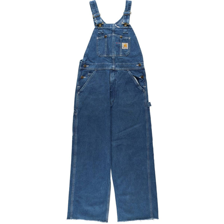 Carhartt Cut-off Denim Overalls, Men's Size W32 (approx.) unclear blue type Vintage Second Hand