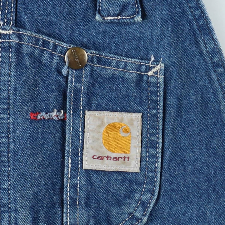 Carhartt Cut-off Denim Overalls, Men's Size W32 (approx.) unclear blue type Vintage Second Hand