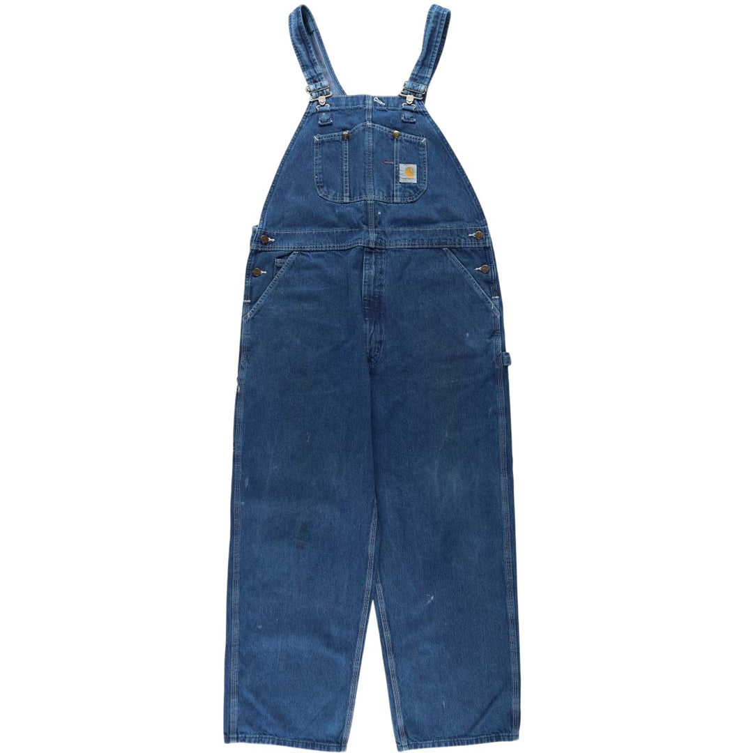 Big size Carhartt denim overalls for men, equivalent to w40 unclear blue type Vintage Second Hand
