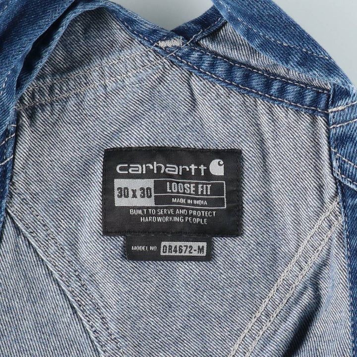 Carhartt denim overalls for men, equivalent to W34 unclear blue type Vintage Second Hand