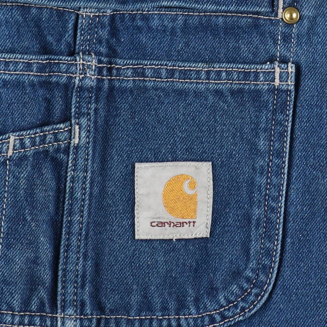 Carhartt denim overalls for men, equivalent to W34 unclear blue type Vintage Second Hand