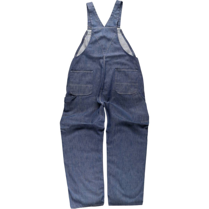 1970'S Sears Bat-Dyed Denim Overalls, Men's Size W39 (approx.), Vintage polyester navy blue type Vintage Second Hand