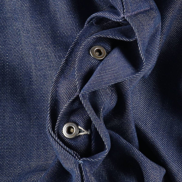 1970'S Sears Bat-Dyed Denim Overalls, Men's Size W39 (approx.), Vintage polyester navy blue type Vintage Second Hand