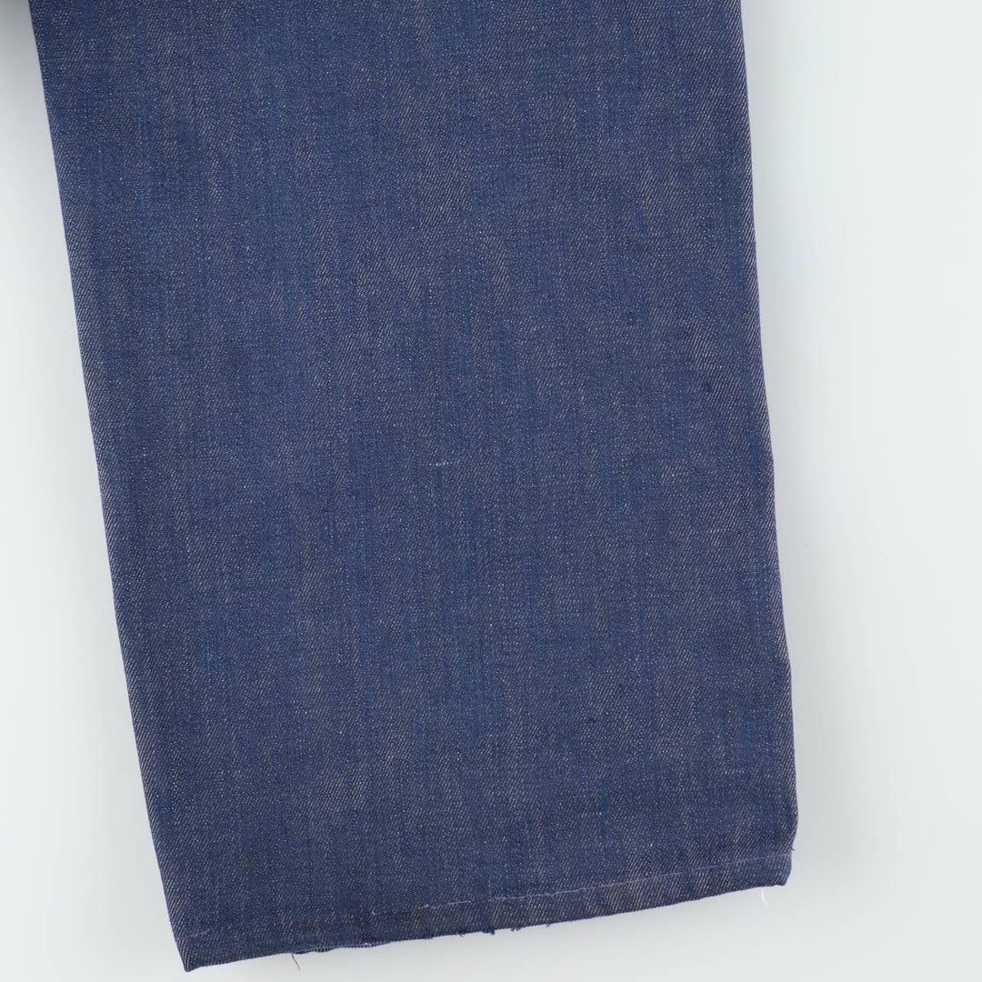 1970'S Sears Bat-Dyed Denim Overalls, Men's Size W39 (approx.), Vintage polyester navy blue type Vintage Second Hand