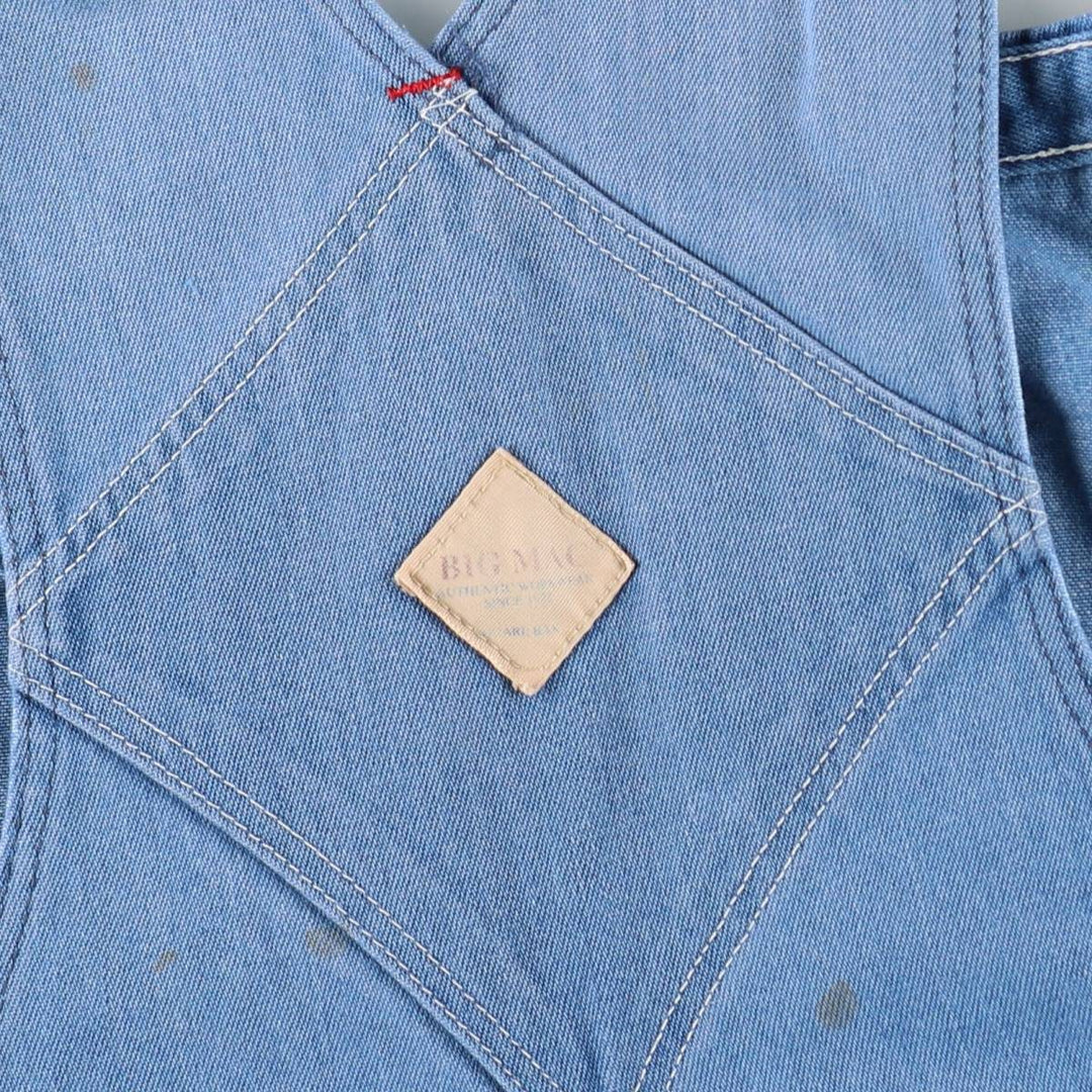 80s-90'S Big Mac denim overalls, made in USA, men's size W44 equivalent, vintage. cotton blue type Vintage Second Hand
