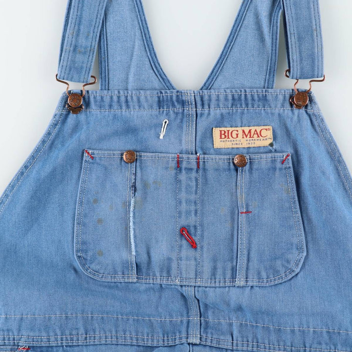 80s-90'S Big Mac denim overalls, made in USA, men's size W44 equivalent, vintage. cotton blue type Vintage Second Hand