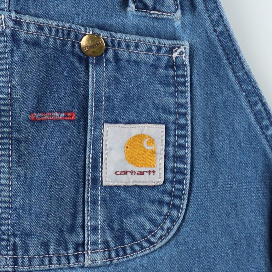 Carhartt denim overalls for men, equivalent to W38 unclear blue type Vintage Second Hand
