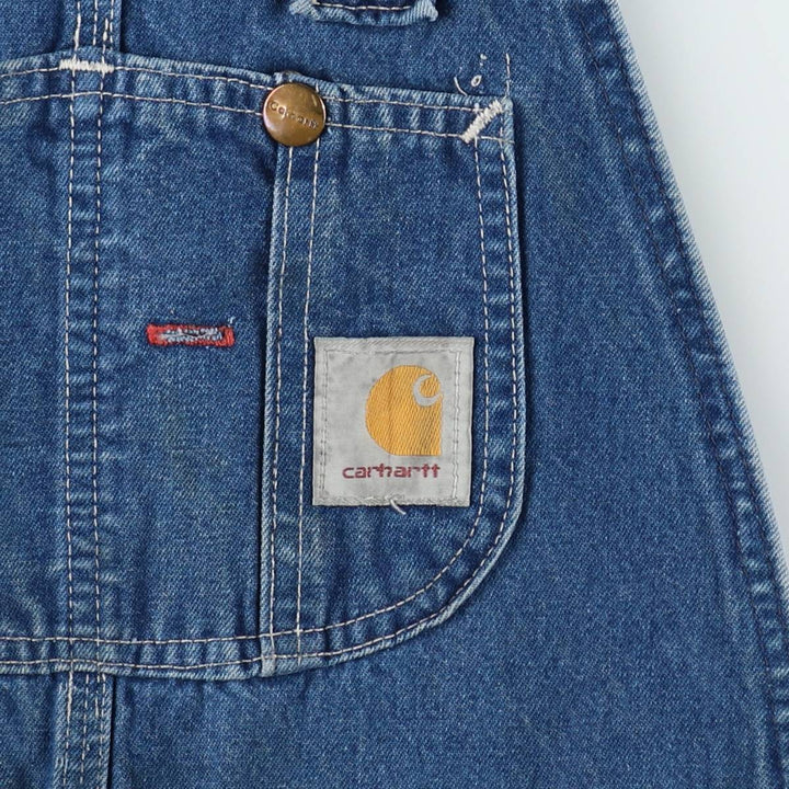 Carhartt Men's Denim Overalls (W30 equivalent) unclear navy blue type Vintage Second Hand
