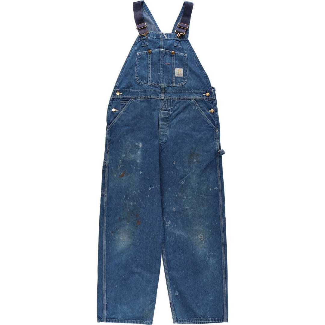 Carhartt denim overalls for men, equivalent to w37 unclear navy blue type Vintage Second Hand