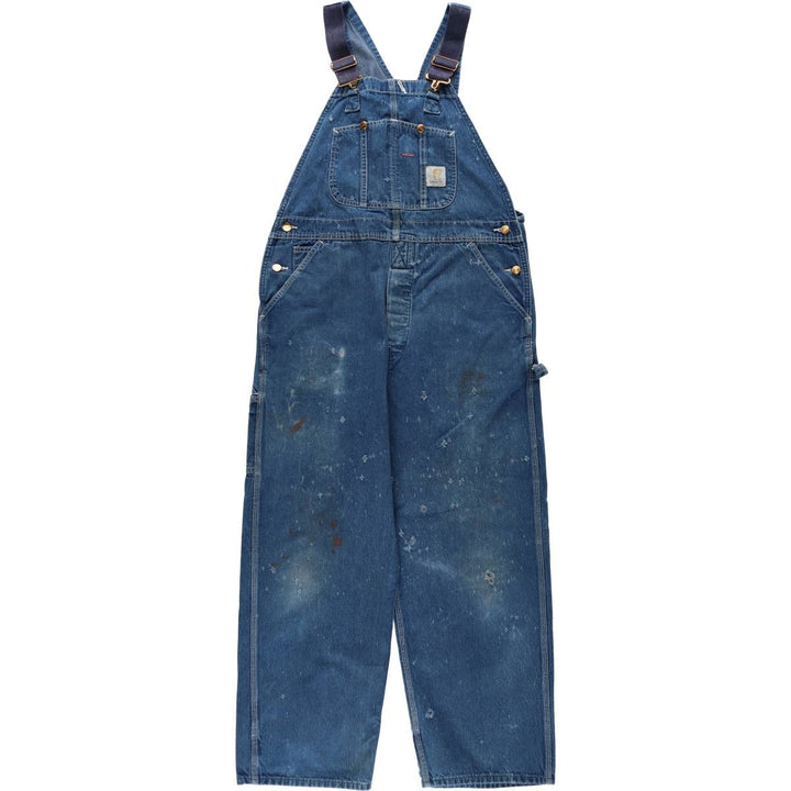 Carhartt denim overalls for men, equivalent to w37 unclear navy blue type Vintage Second Hand