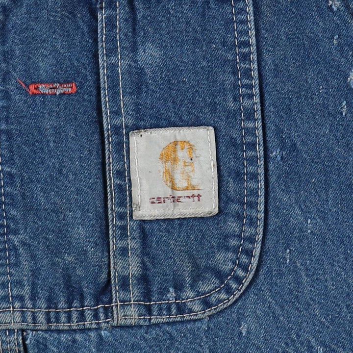 Carhartt denim overalls for men, equivalent to w37 unclear navy blue type Vintage Second Hand