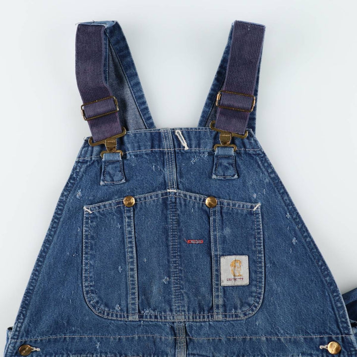 Carhartt denim overalls for men, equivalent to w37 unclear navy blue type Vintage Second Hand
