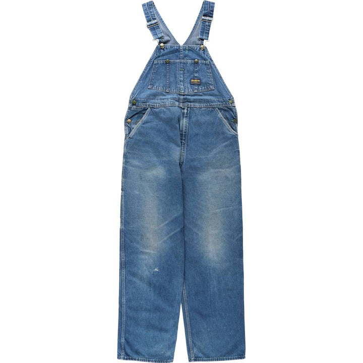 1960s-1970'S Osh Kosh denim overalls, men's size W35 (approx.), vintage. unclear blue type Vintage Second Hand