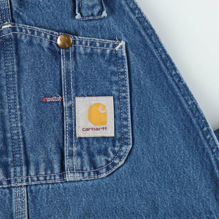 Carhartt denim overalls for men, equivalent to W38 cotton blue type Vintage Second Hand